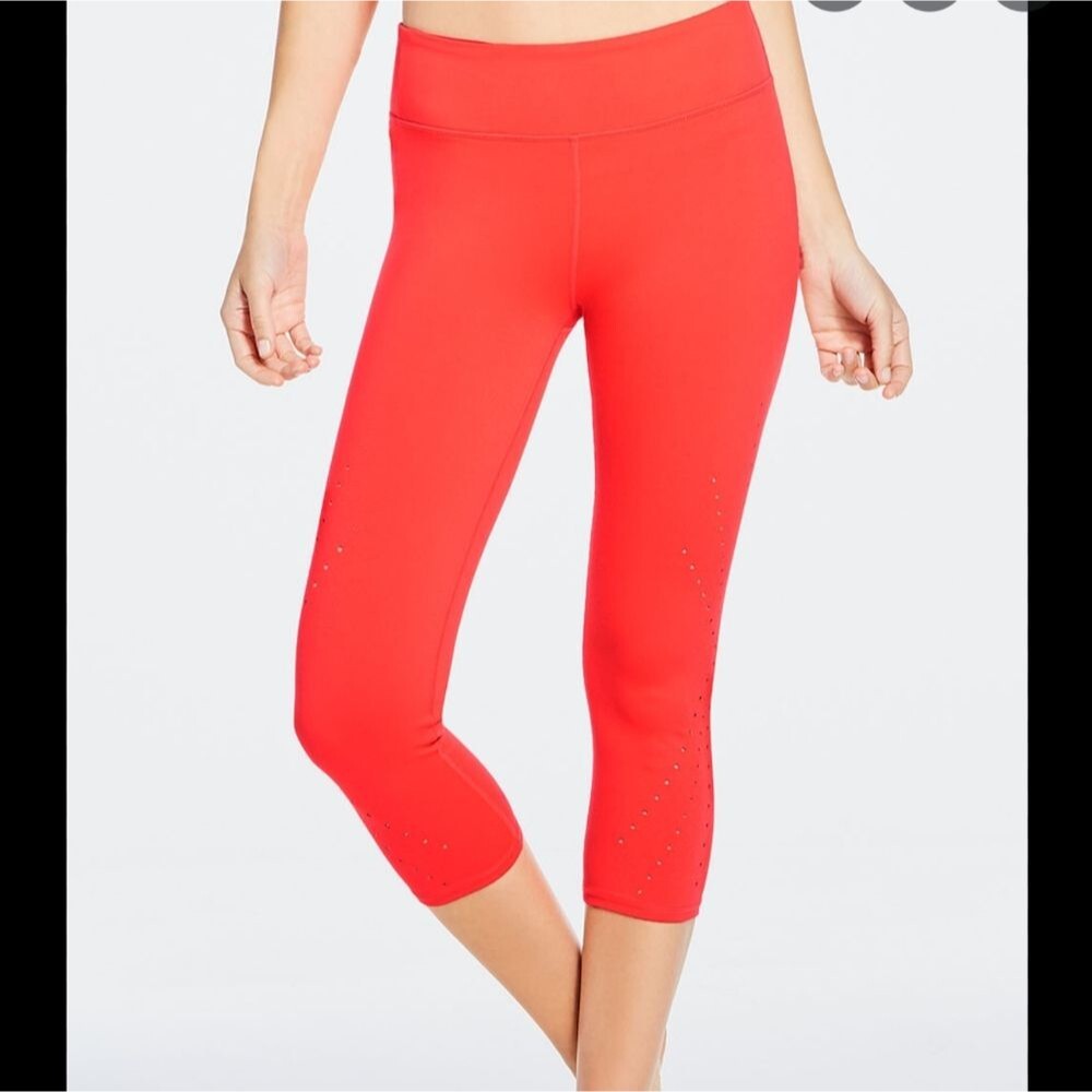 Nwot Red Fabletics Powerhold Compression Leggings - image 1